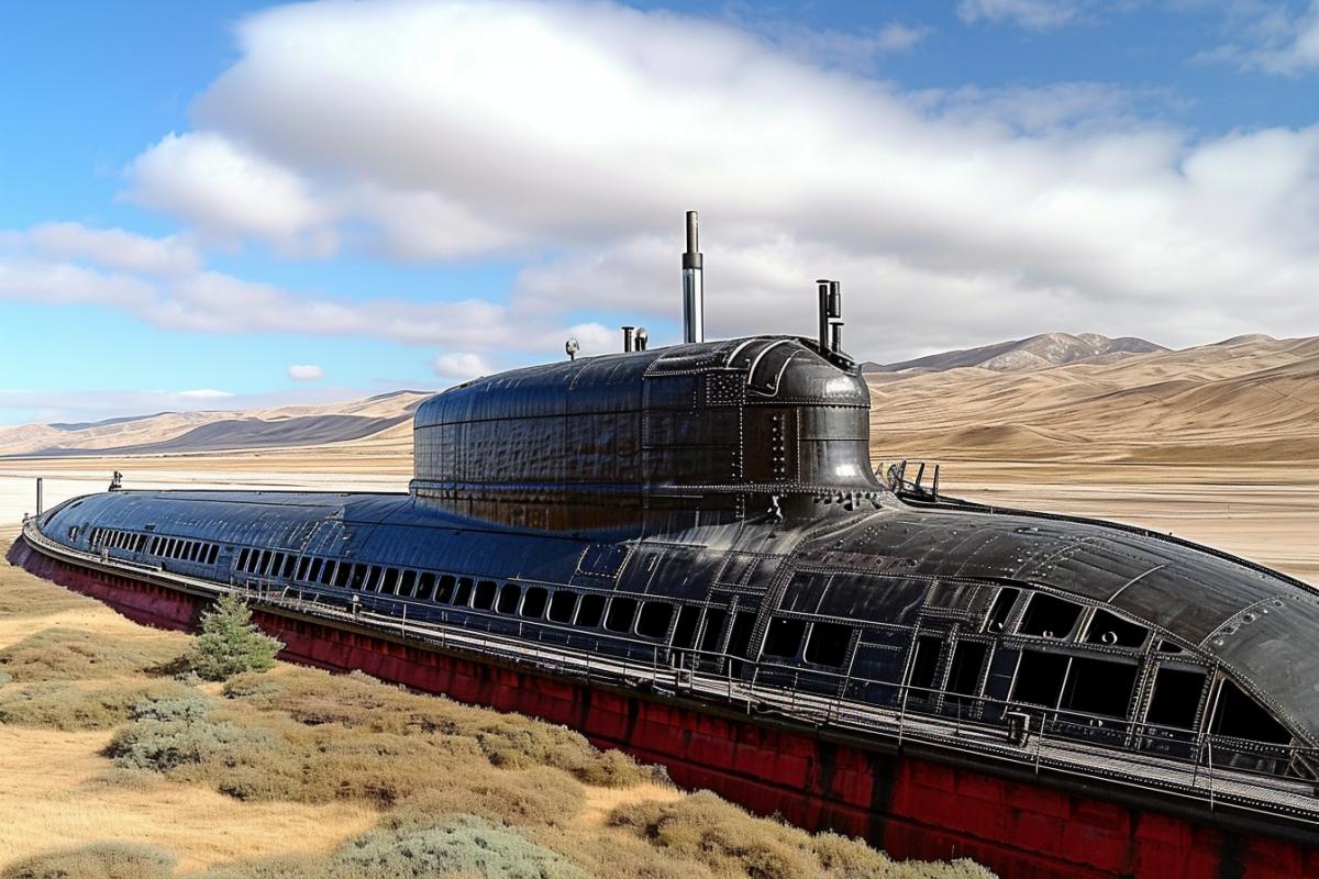 submarine in the steppes of Ukraine