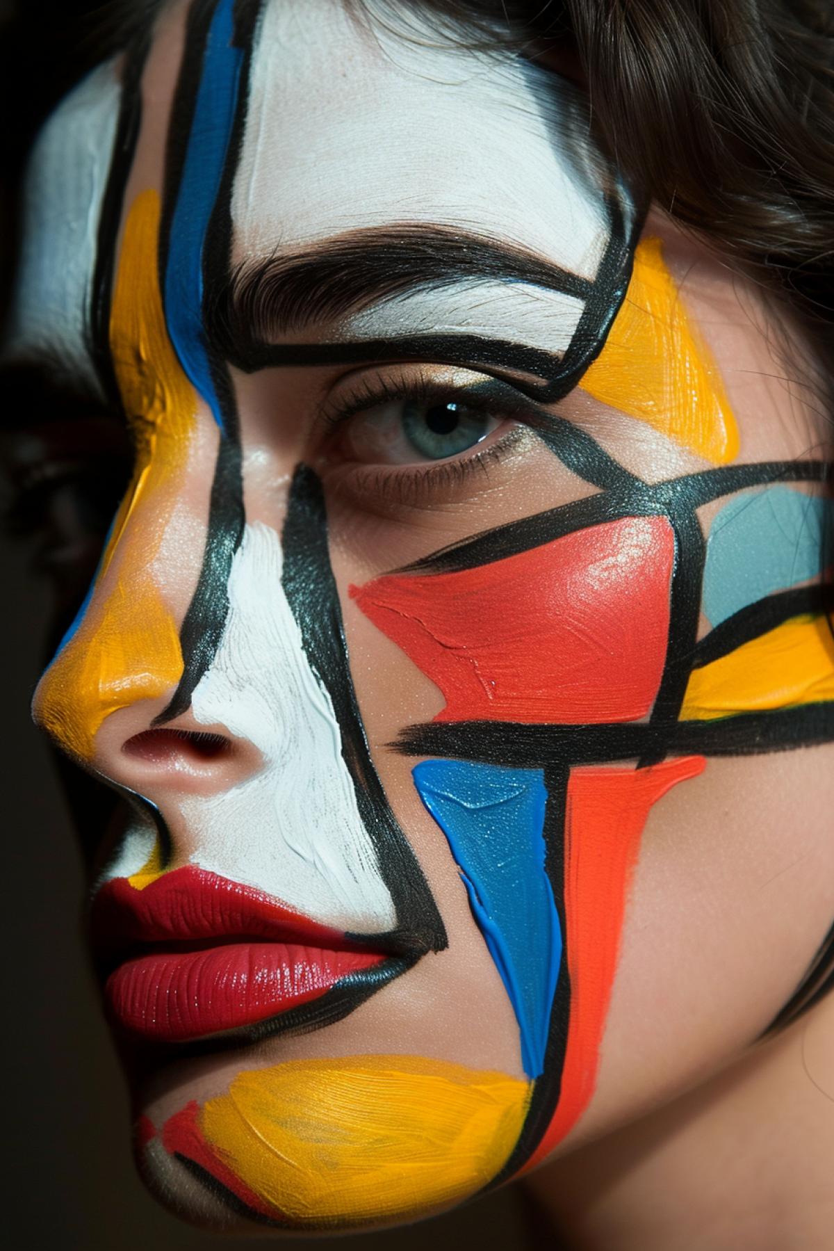 Makeup in the style of Picasso