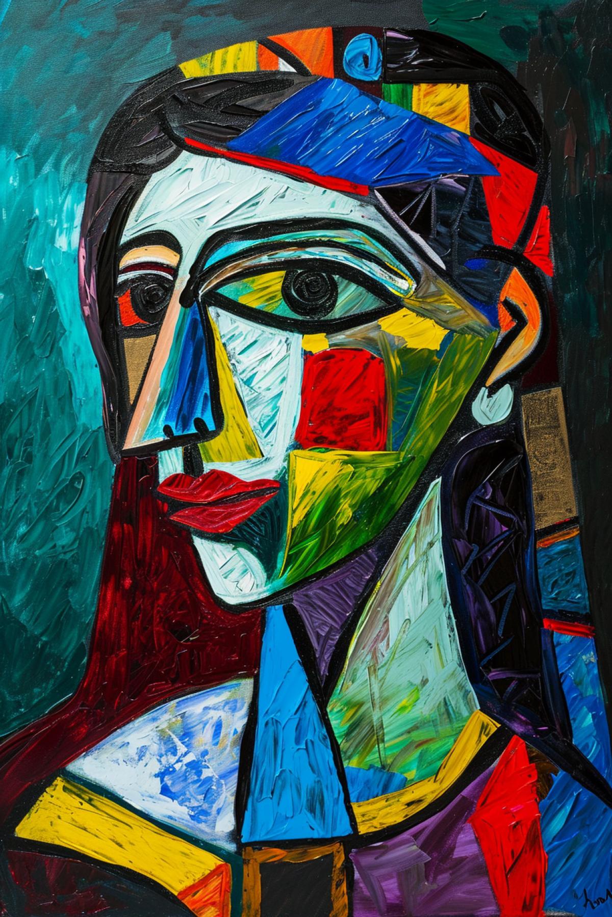 Painting in Picasso style