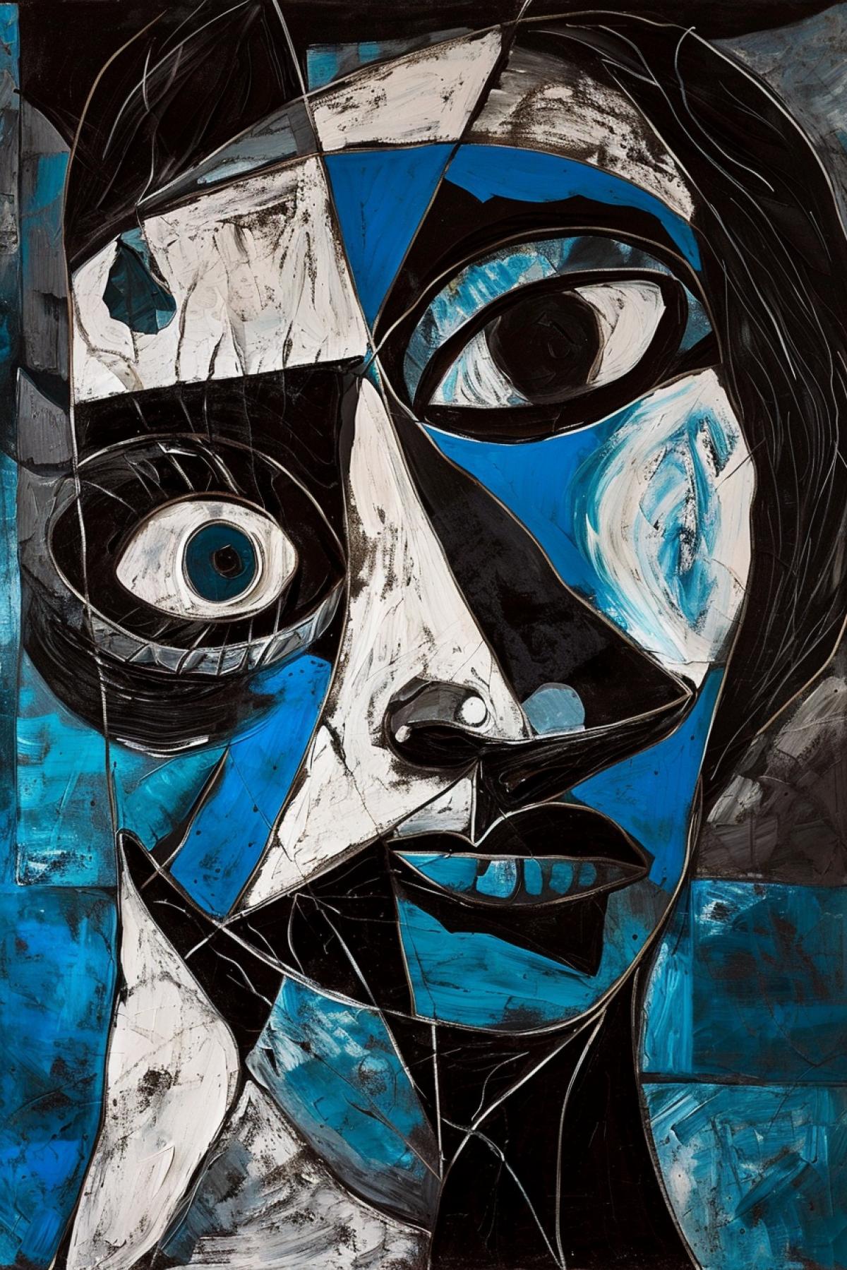 In the style of Pablo Picasso, in the Gothic style