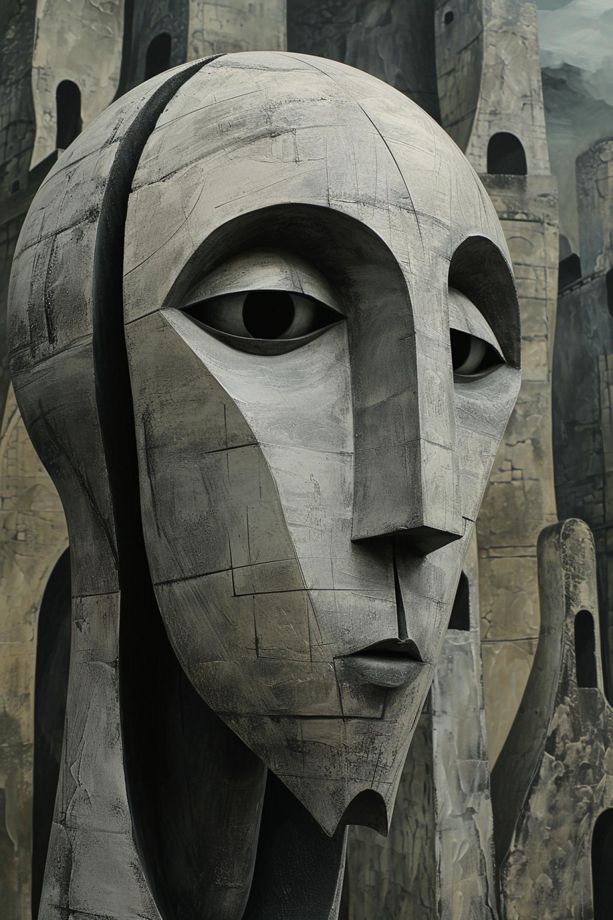 In the style of Pablo Picasso, in the Gothic style