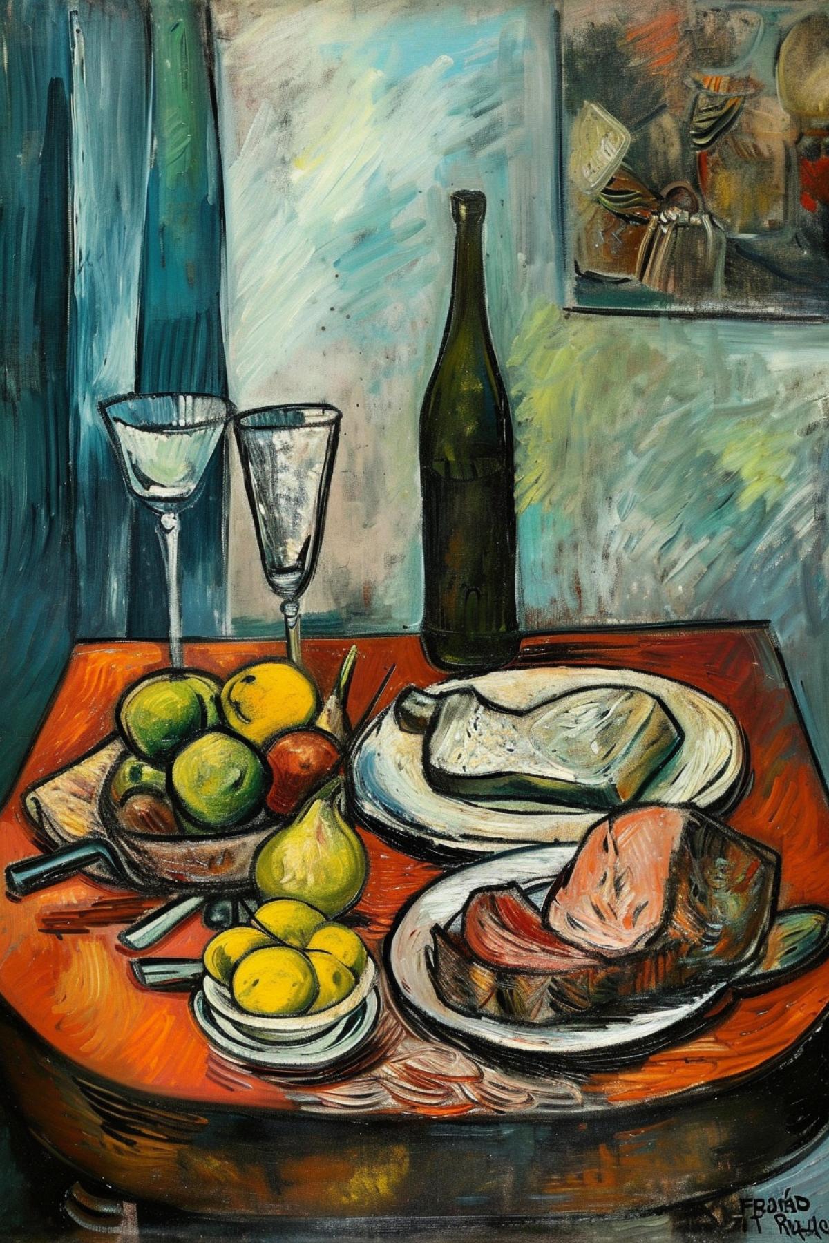 Pablo Picasso\"s painting of food