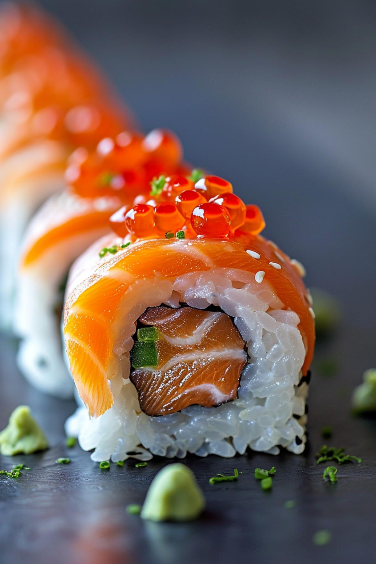 Gourmet sushi, studio photo