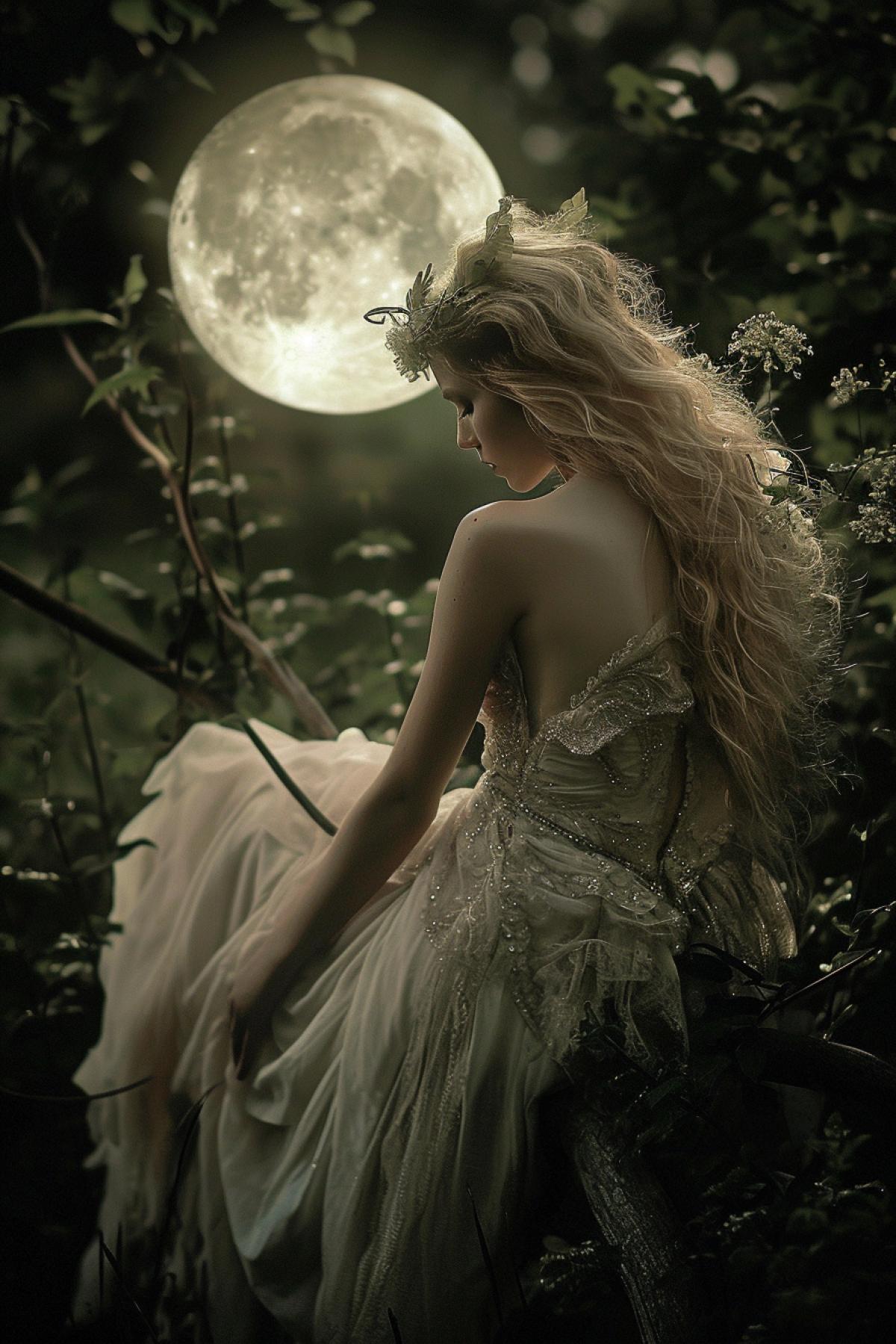 Forest fairy, moon