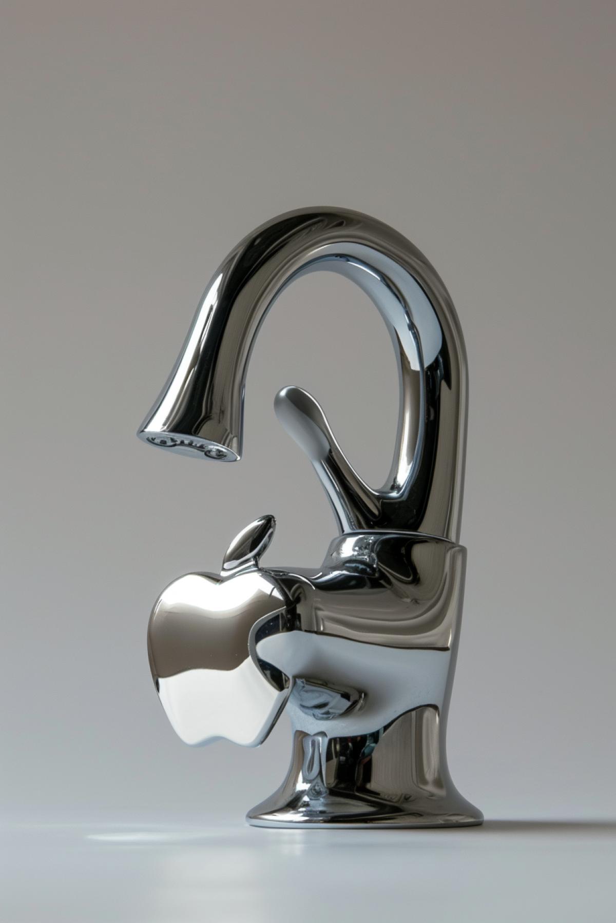 Plumbing fixtures with Apple logo