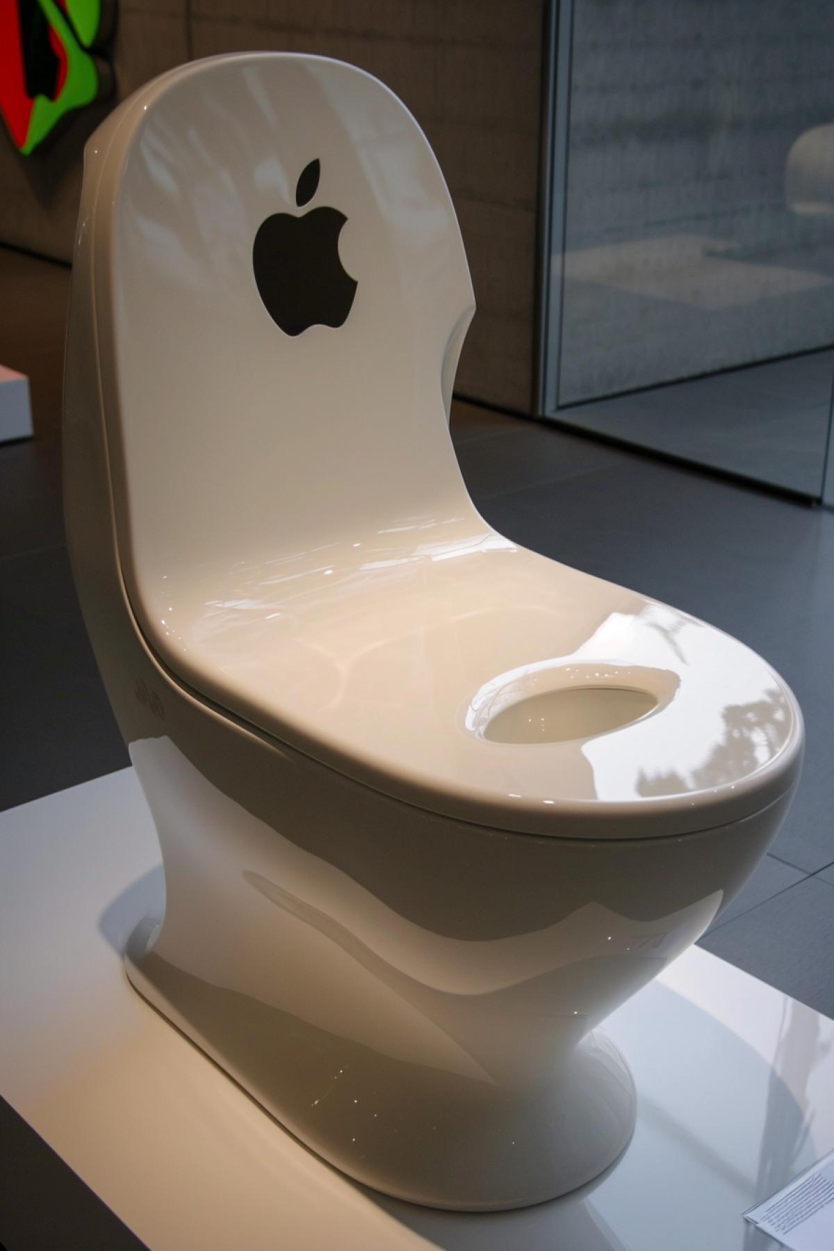 What would an Apple toilet look like with the logo?