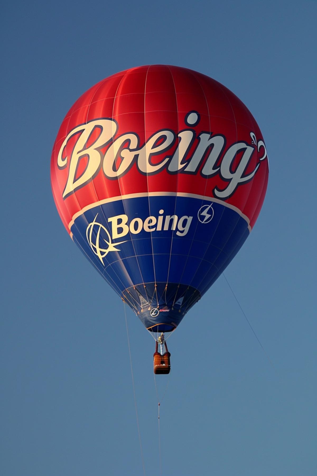 Balloon, \"Boeing\" inscription, Boeing. Logo, social advertising
