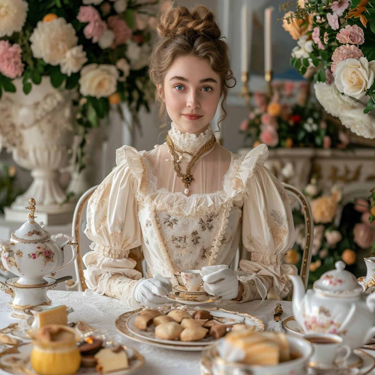 Exquisite tea party with the Queen
