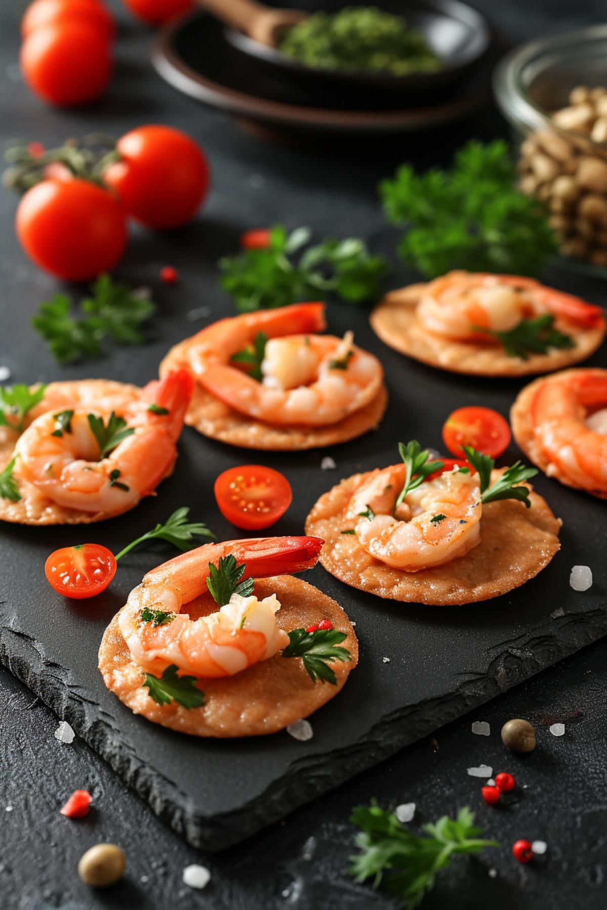 Shrimp tartlets, great taste