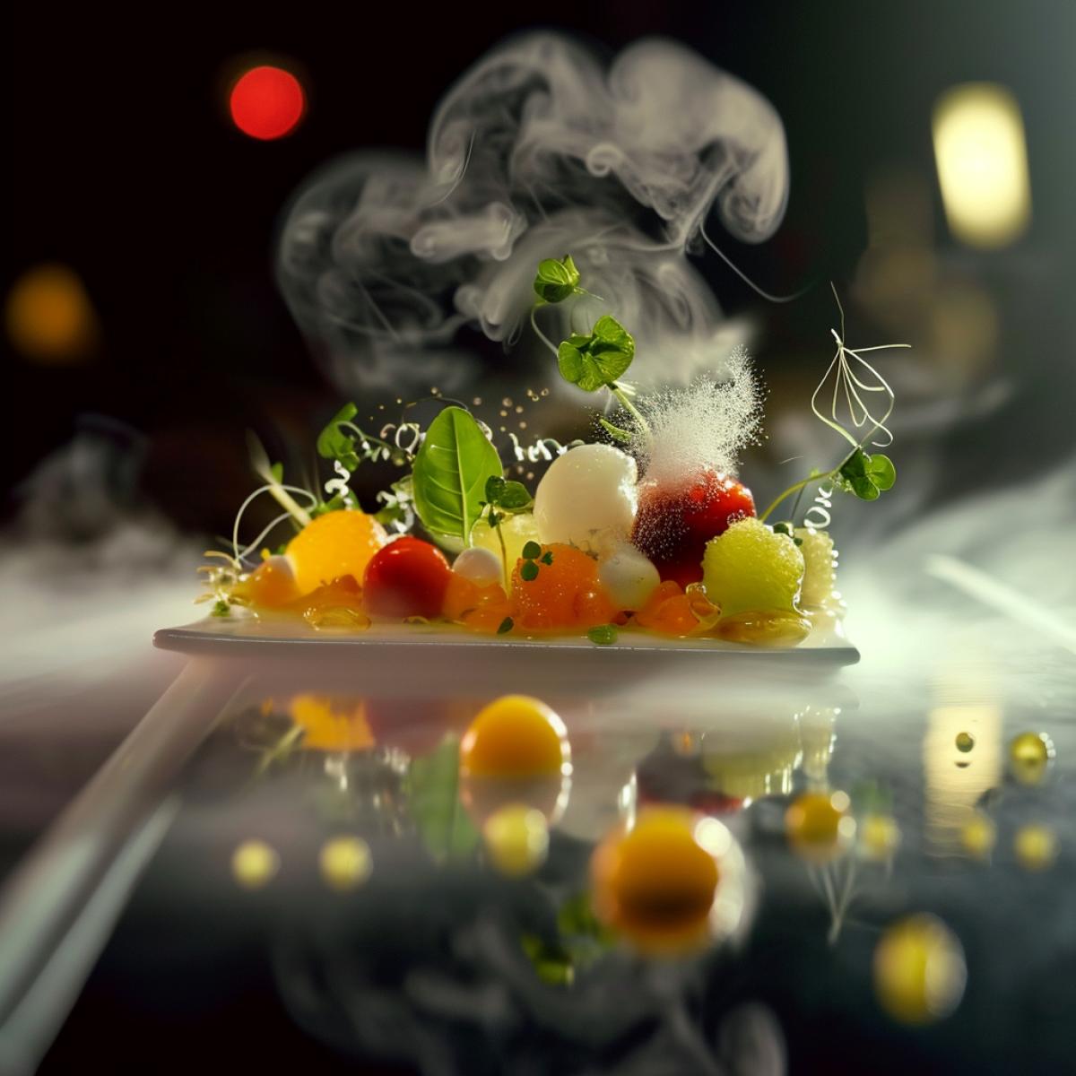 molecular gastronomy shot on camera quality phone
