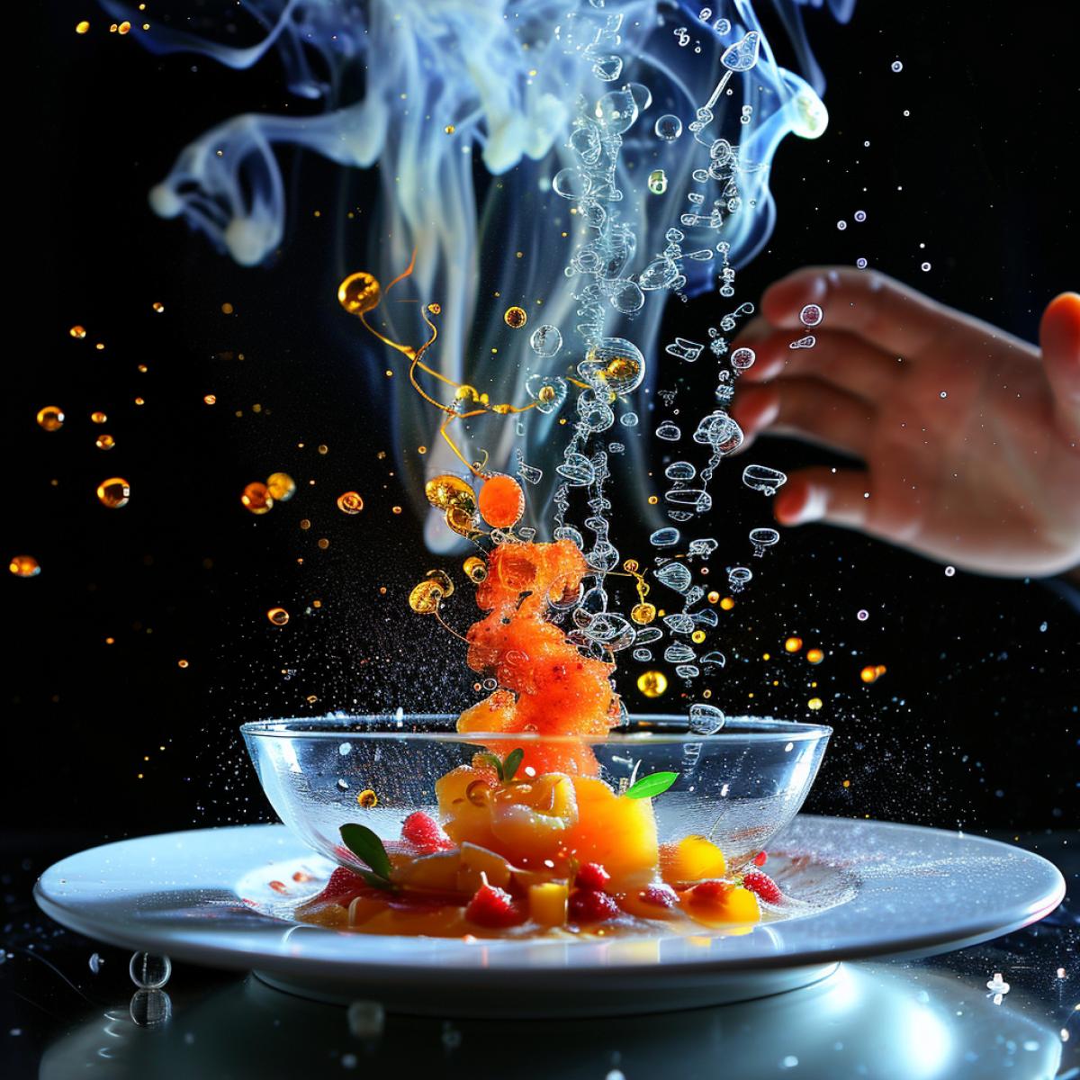 molecular gastronomy shot on camera quality phone