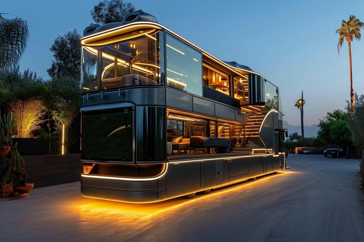 Ultra-modern house-bus on wheels