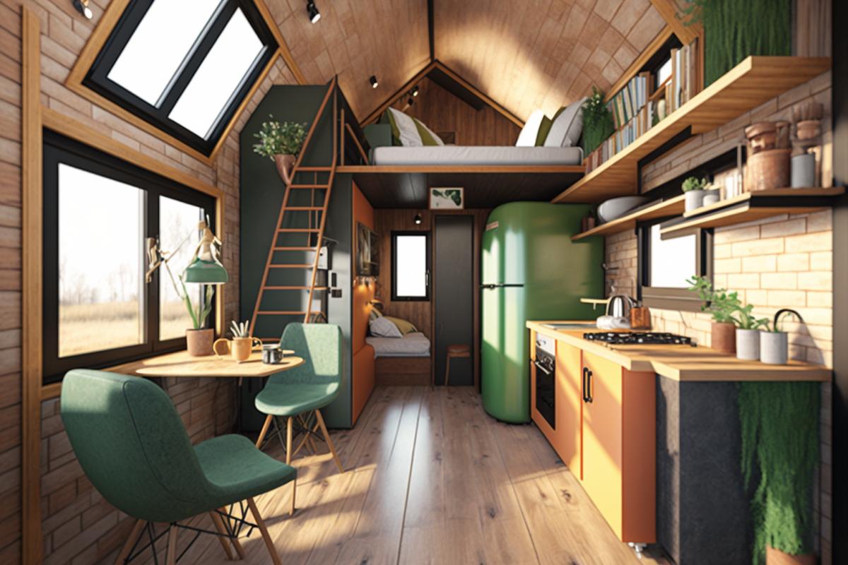 loft interior of a mobile home
