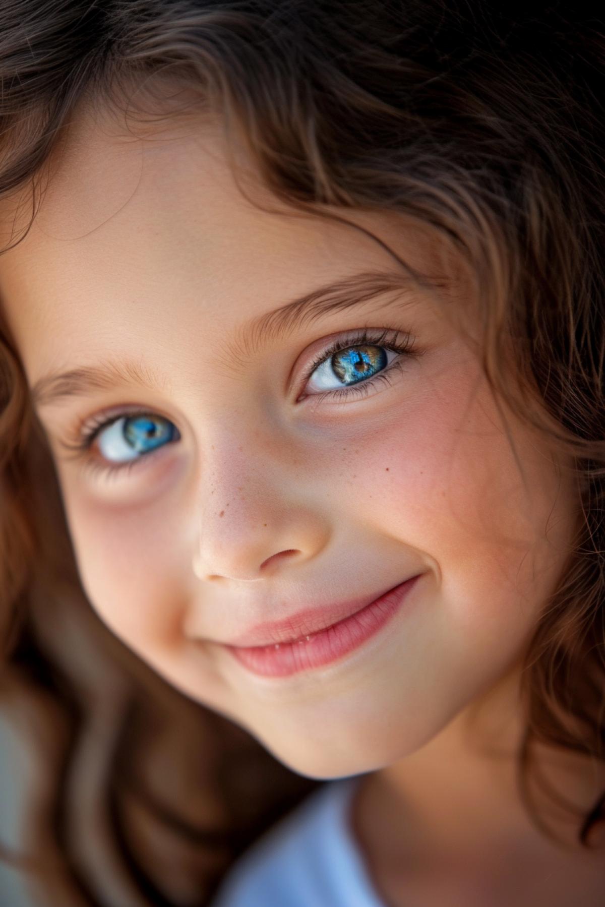 Close-up portrait on princess nice smile kind view