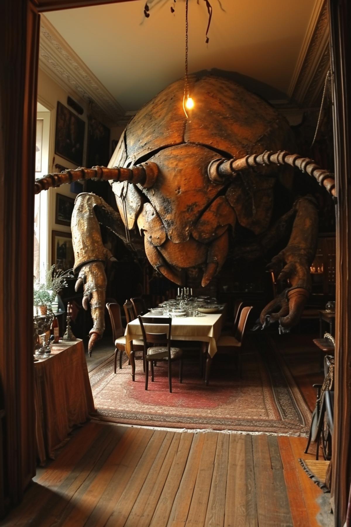 Giant terriblerocketroaches invading in cosy house