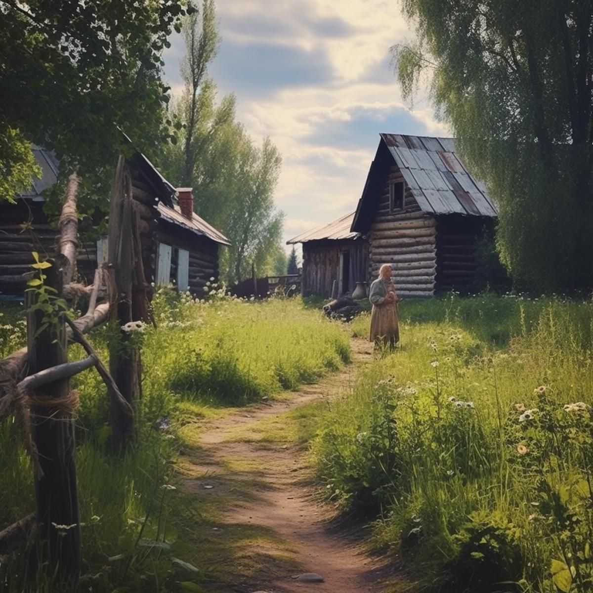 My wooden village is distant. I look at you, covering myself with my hand. You are in a light scarf of a July cloud. In the freckles of bird cherry trees you stand above the river. My native collective farm village. An embarrassed smile burned me. My heart still asks for you. But I still don’t go things to do and things to do