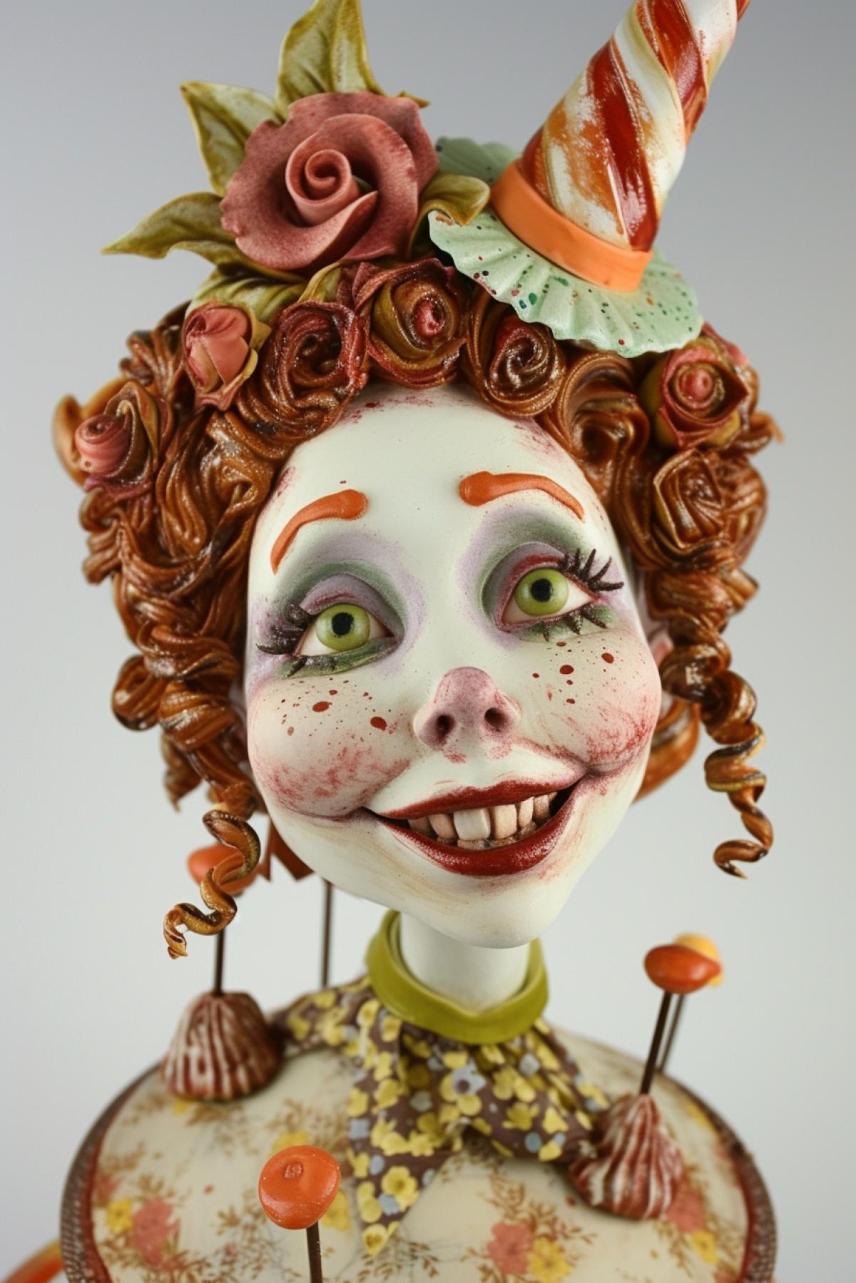 Harley Quinn as a porcelain doll.