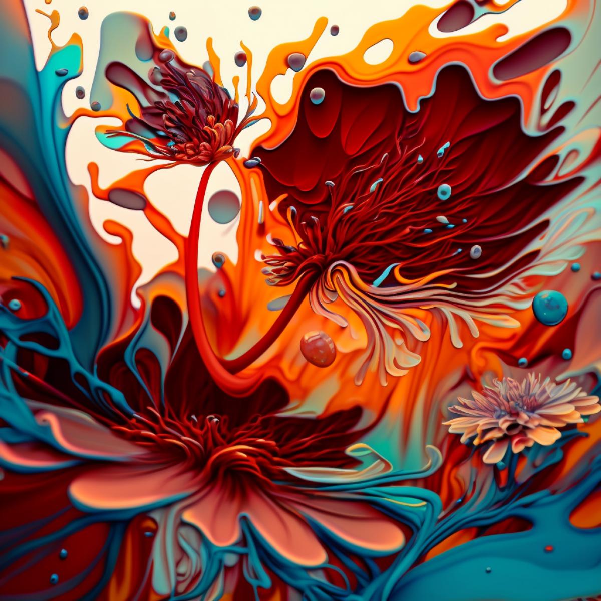 Flower fair, fluid art style