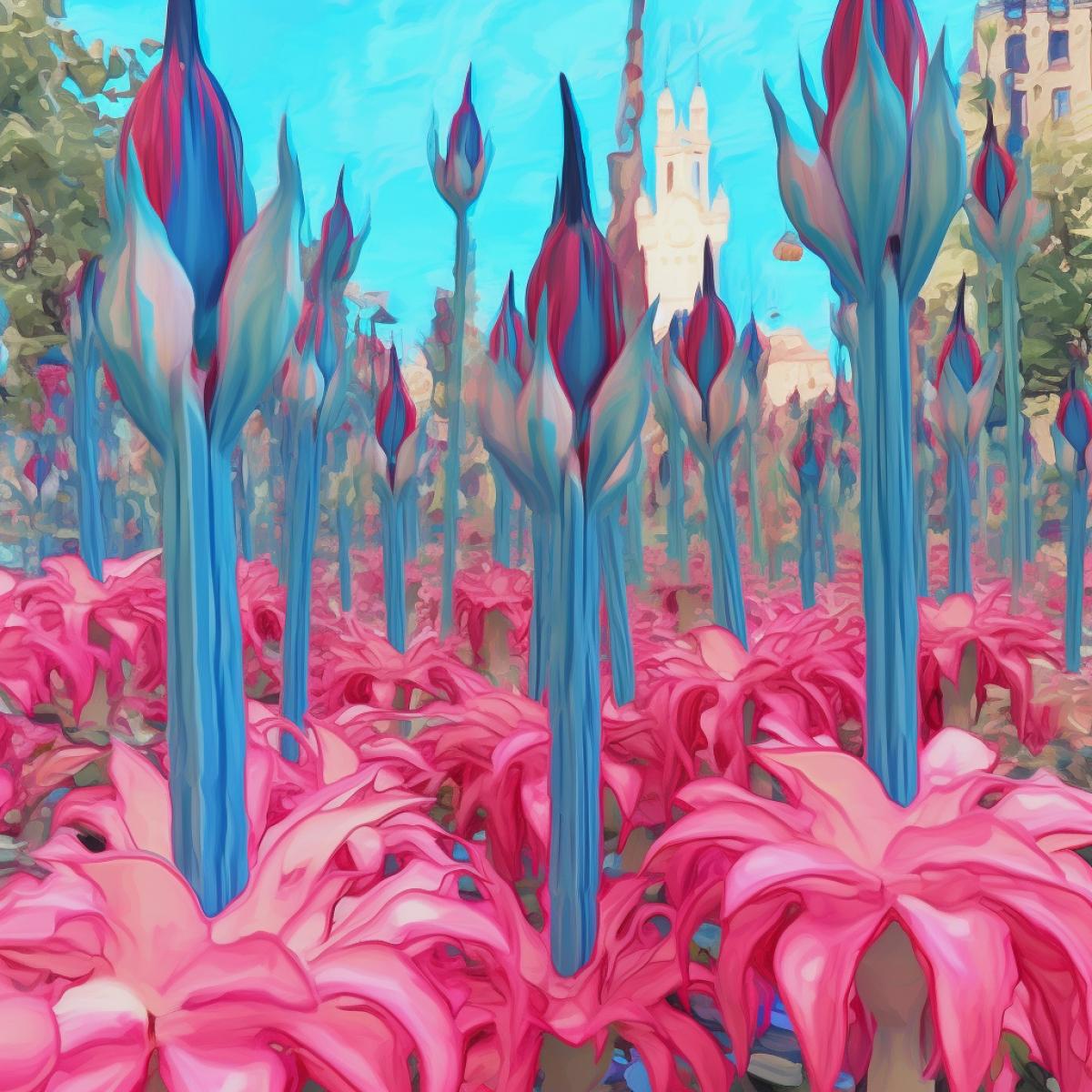 Flower fair, fluid art style