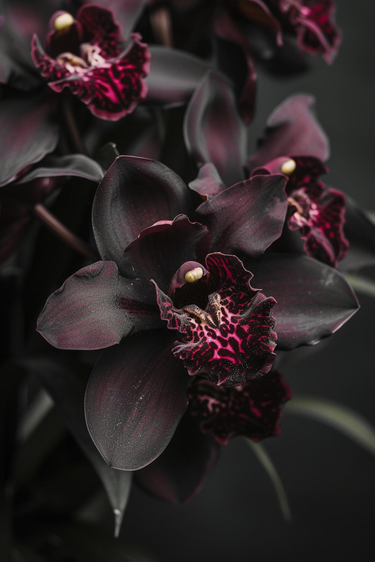 dark orchid at a flower fair
