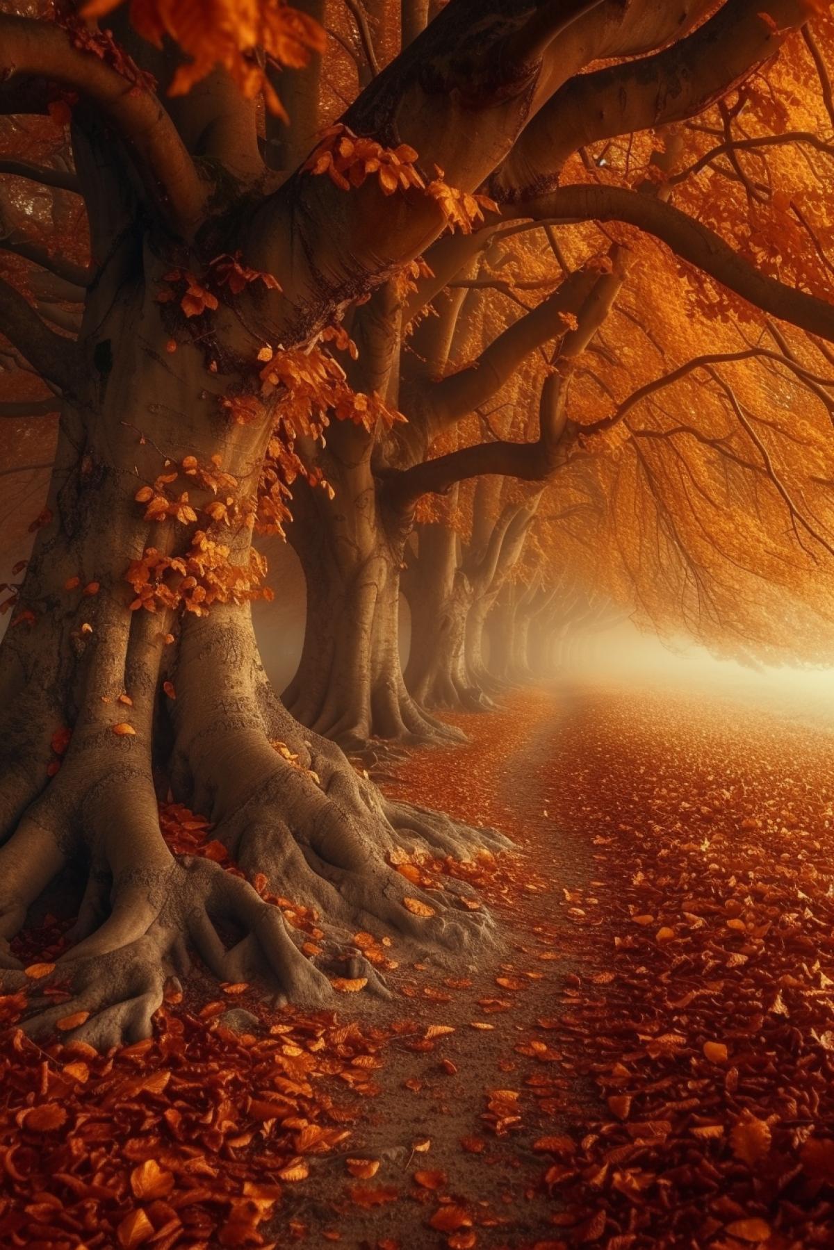 An old, fairy-tale, giant forest in which everything is imbued with mysticism