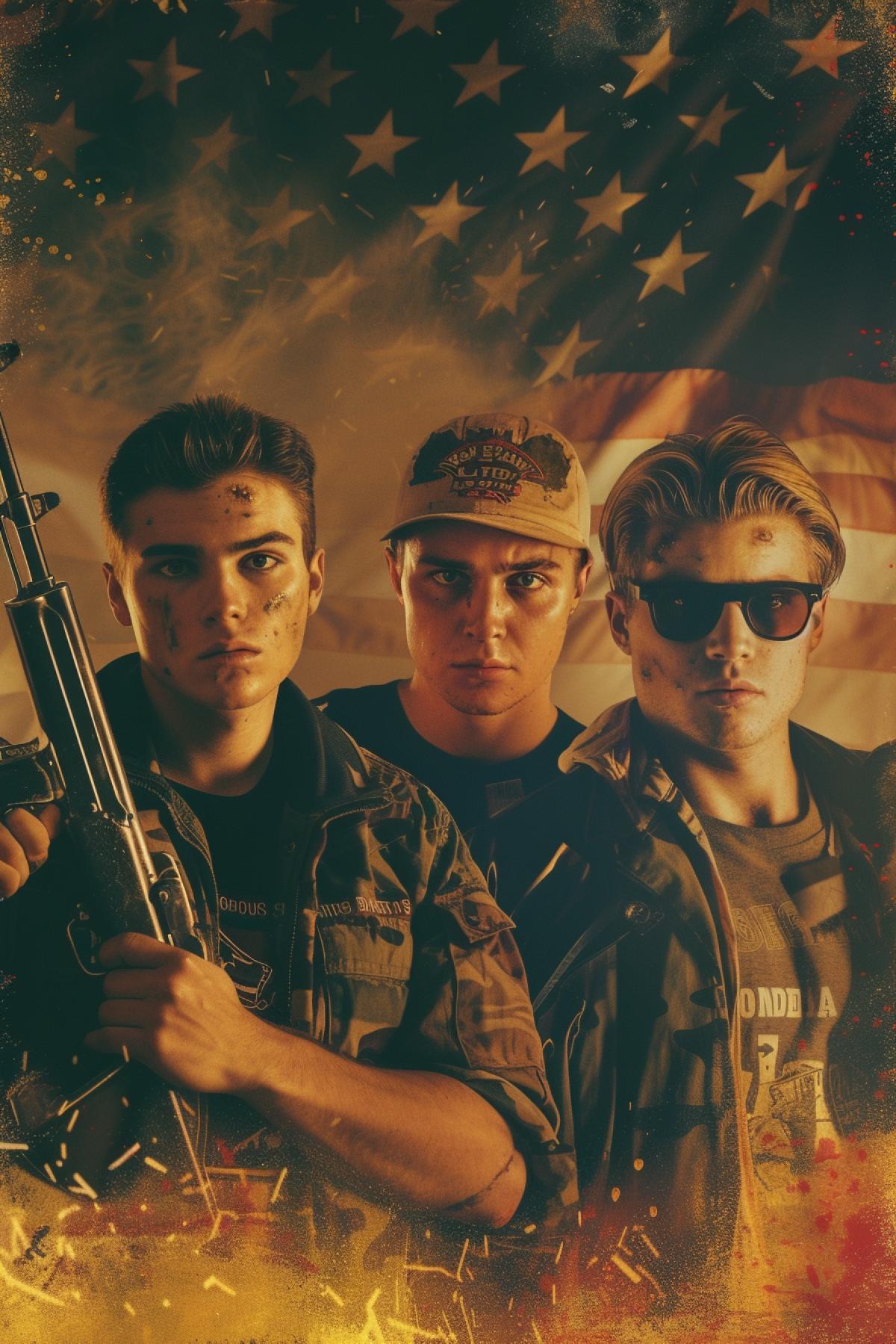 Natural born hiters ironic poster of movie