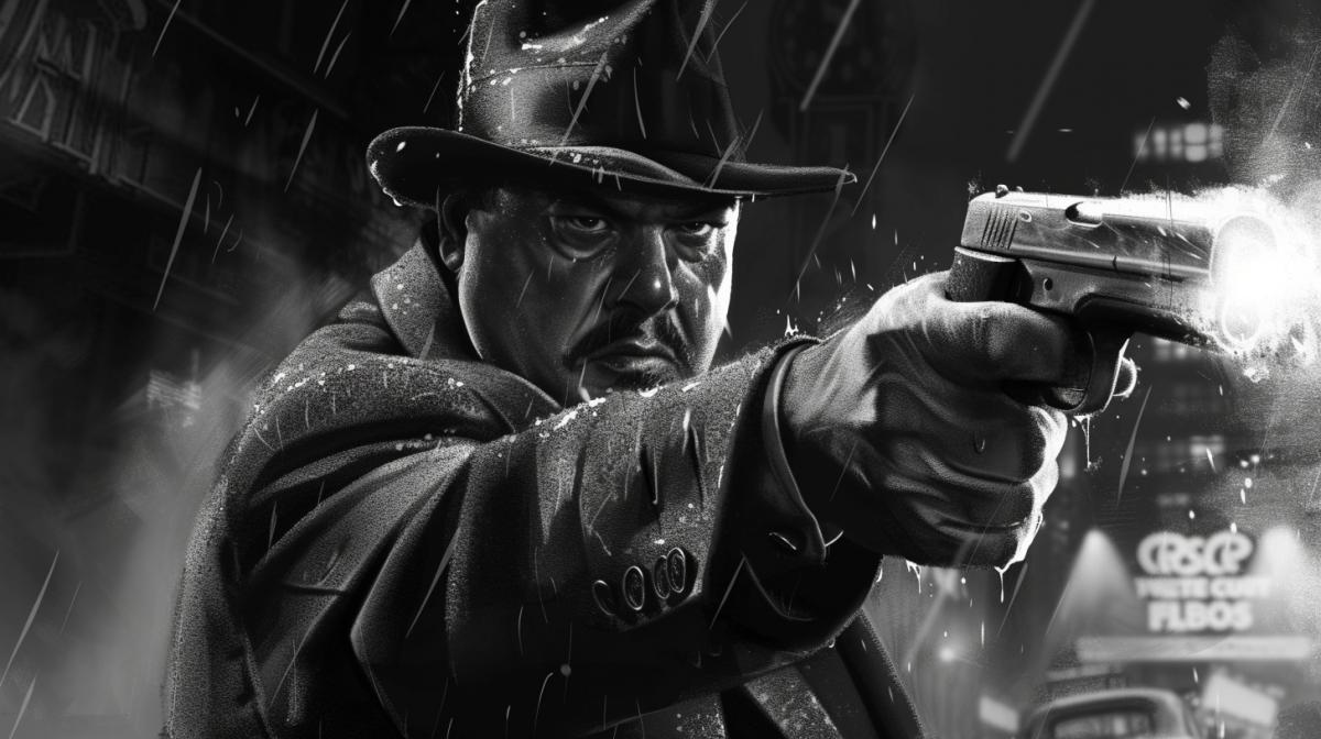 Imagine yourself as a director. It is necessary to create the image of a criminal gangster in the style of a mafioso from crime films