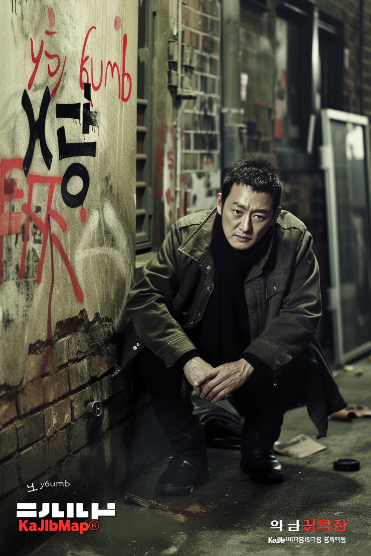 Korean criminal drama series entitled big letters title \"y6umb KaJIbMapa\" poster