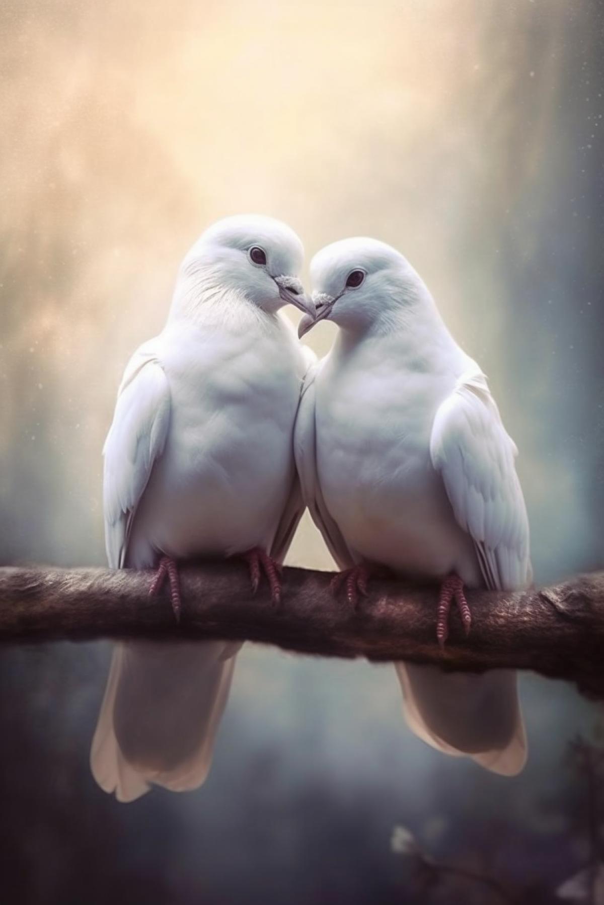 Two ❤️ loving doves