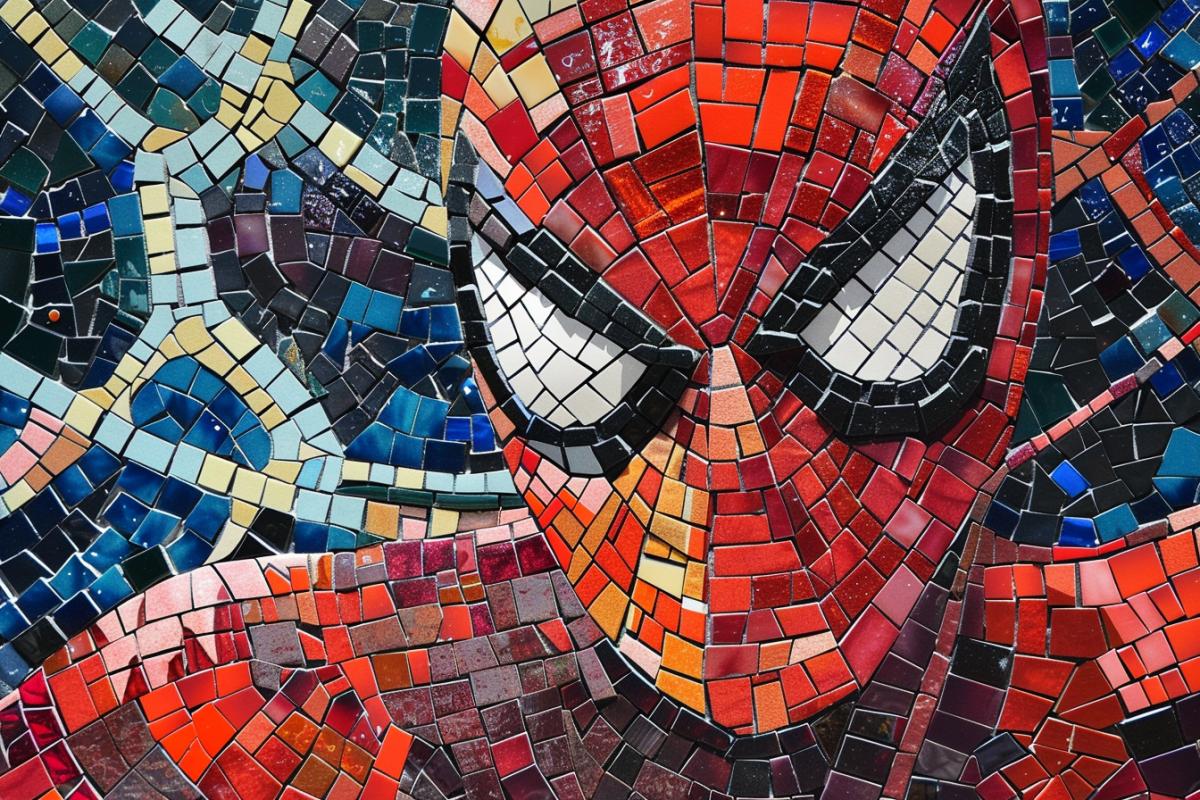 Spiderman mosaic style