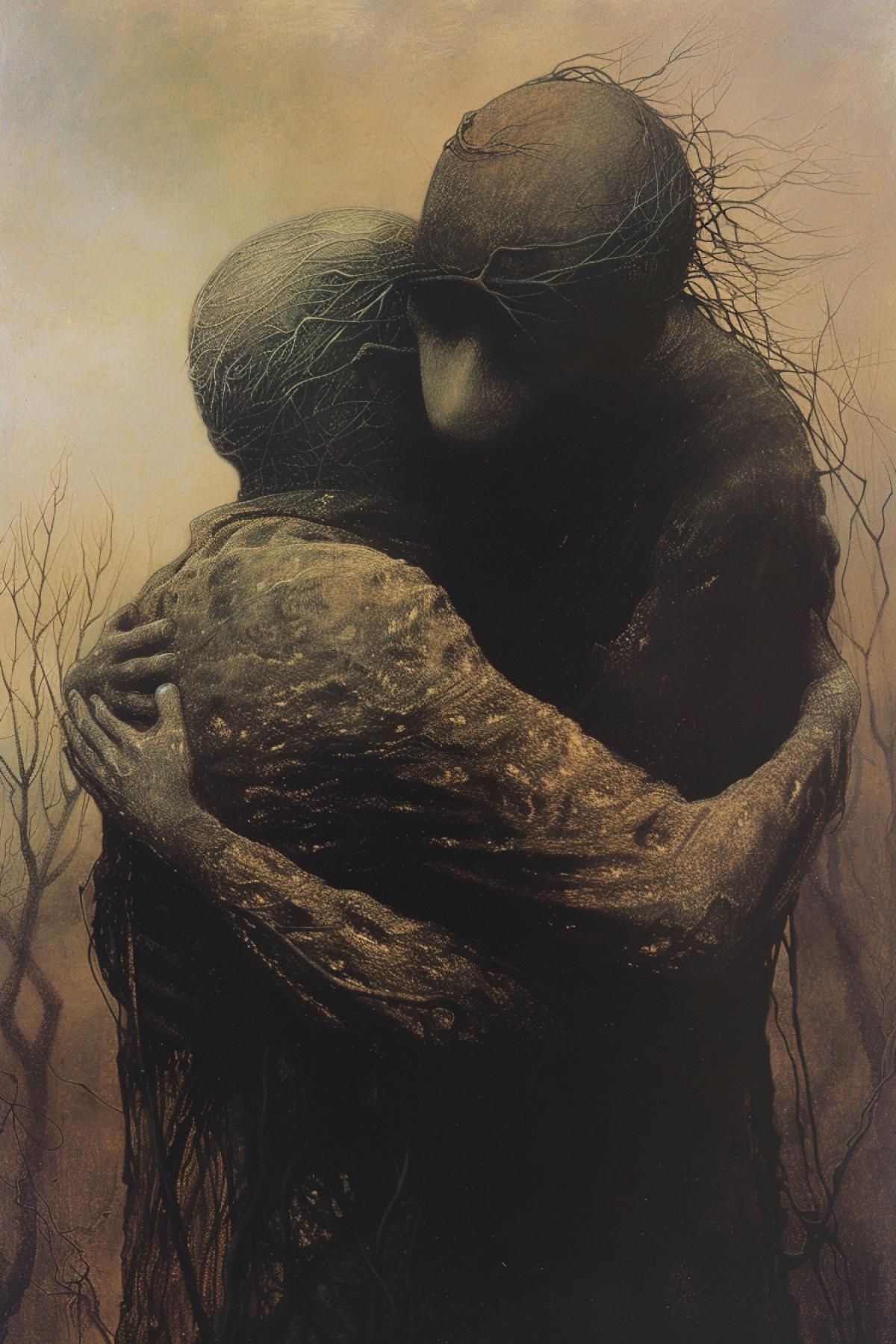 Eternal love eternal tenderness by Zdzisław Beksiński