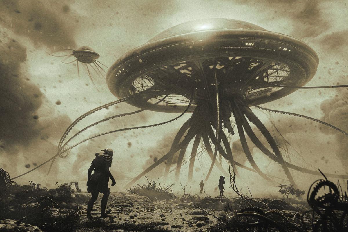 War of the Worlds alien ship with tentacles