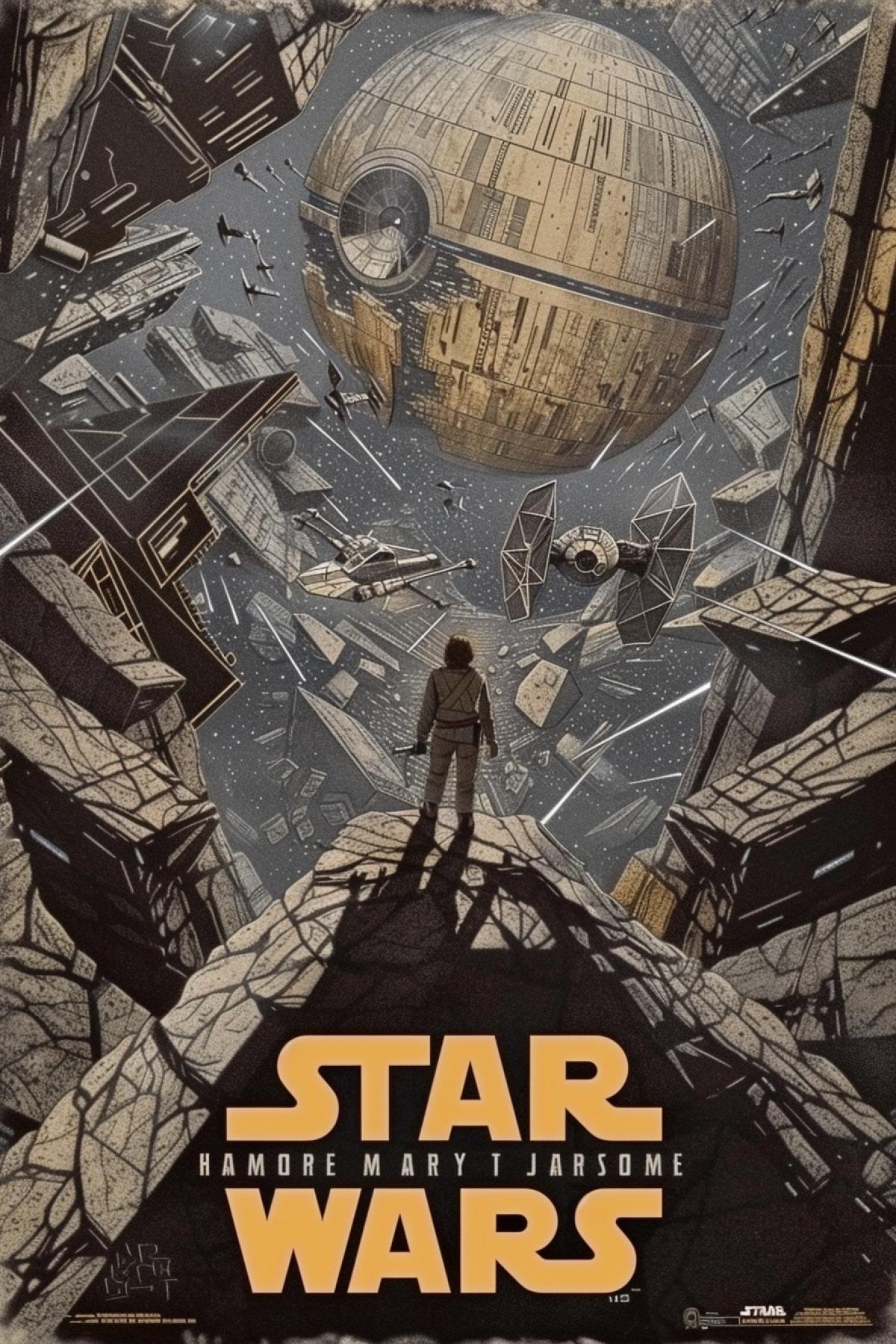 Star Wars movie poster by the M.C. Escher.