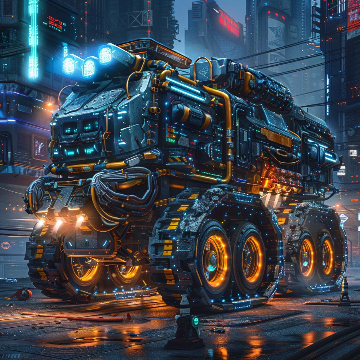 a sci fi new highspeed tracked large vehicle, in the style of realistic and hyper-detailed renderings, ghost html5 game wallpaper, ghost wallpaper, in the style of 32k uhd, realistic hyper-detailed portraits, kawacy, natalia rak, industrial futurism, suburban ennui capturer, close up