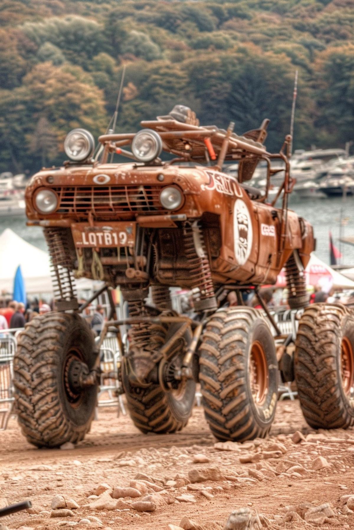 All-terrain vehicle on stilts