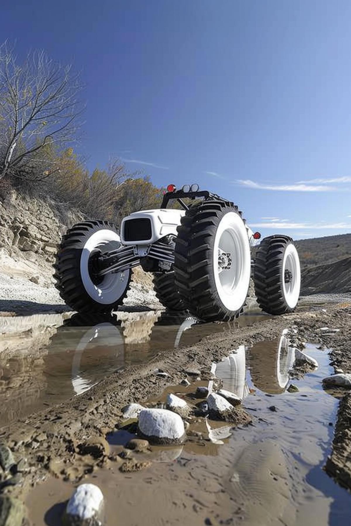 All-terrain vehicle on stilts