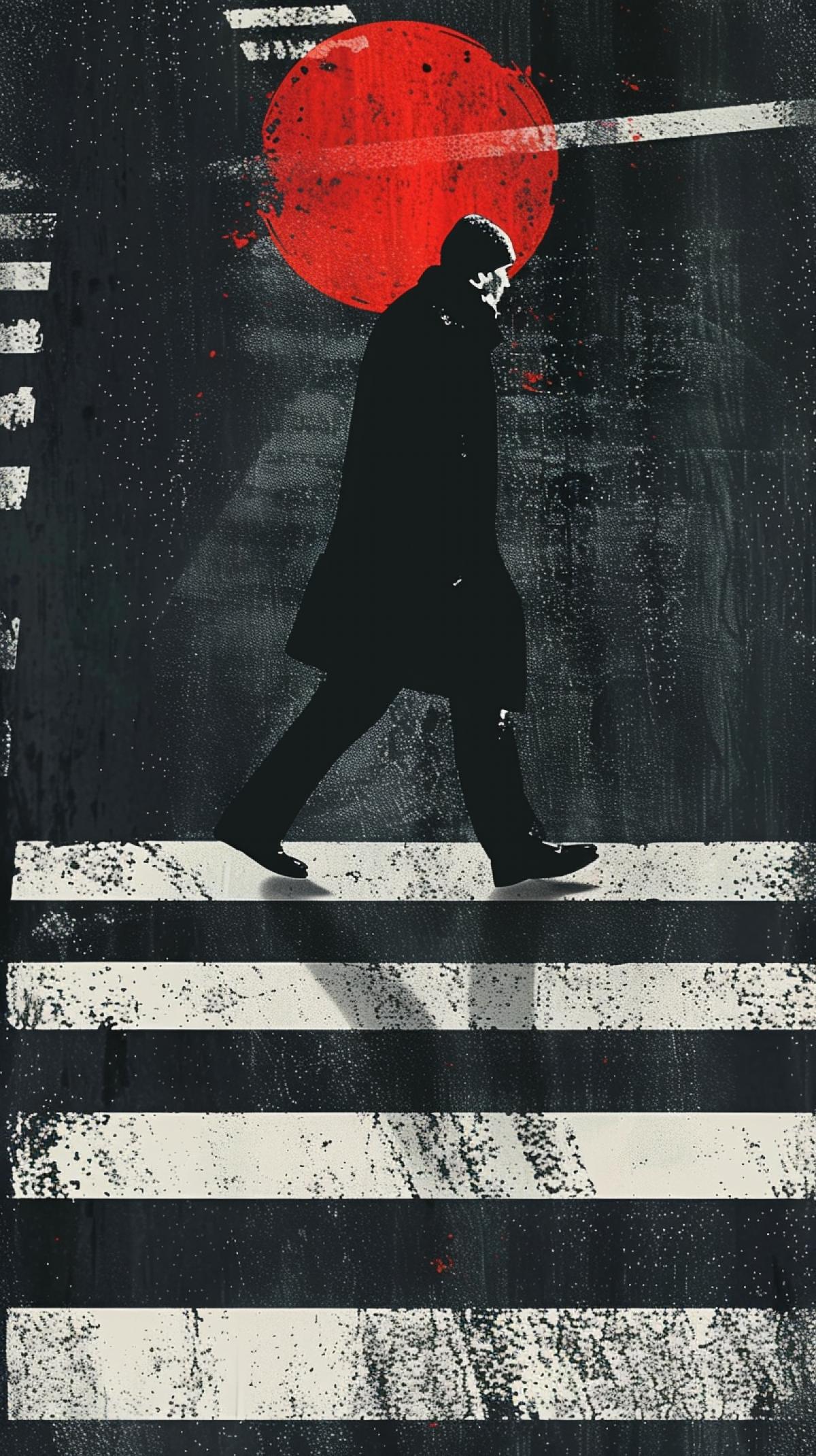 Cross the road only at a pedestrian crossing. Poster in the style of the poet Mayakovsky