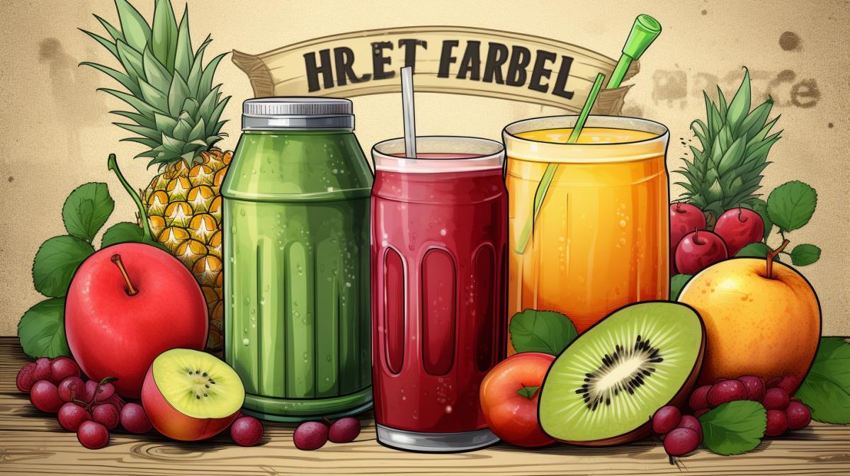 drink fresh juices, your health will be good. poster
