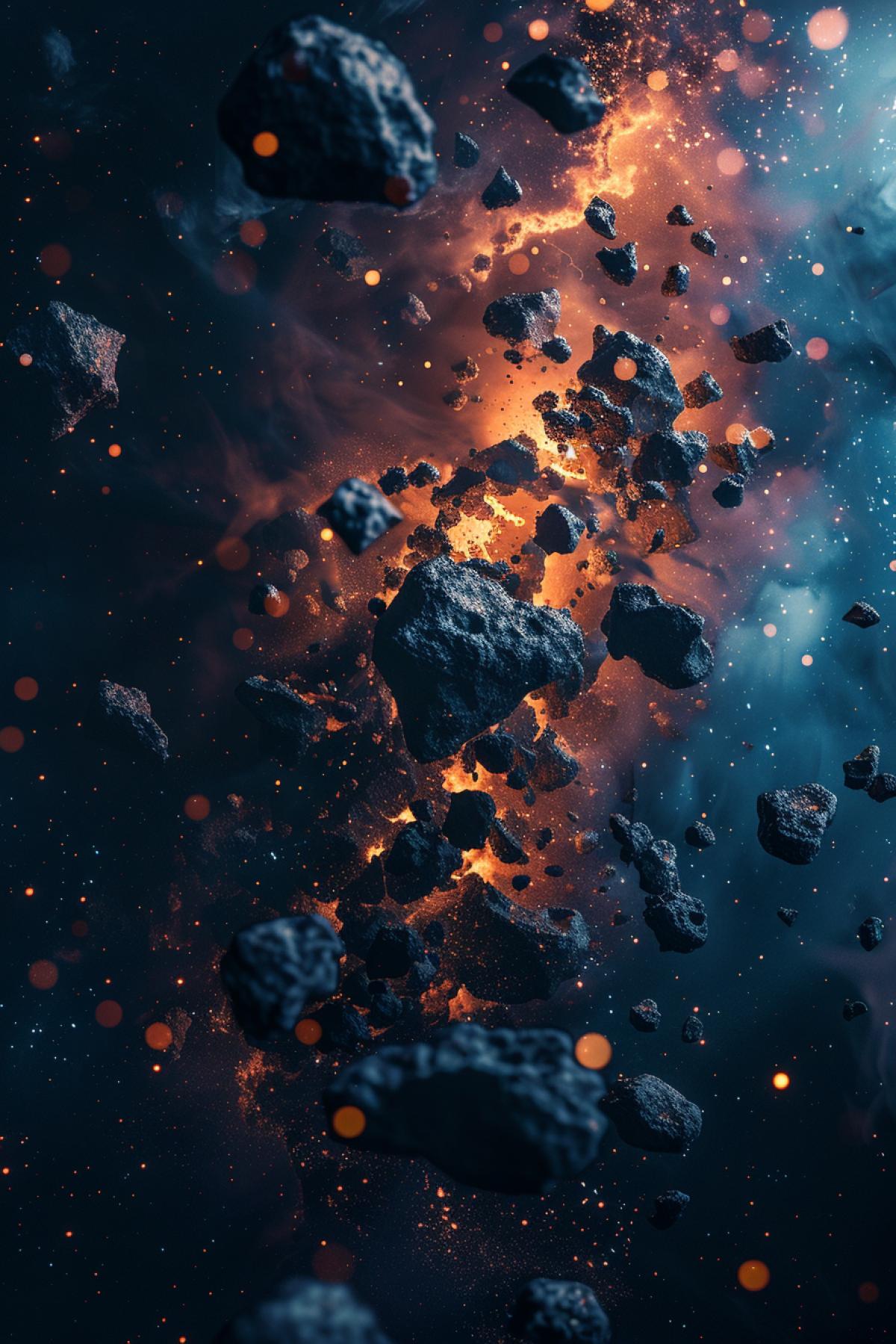 Meteorites, space war, space army, rock,