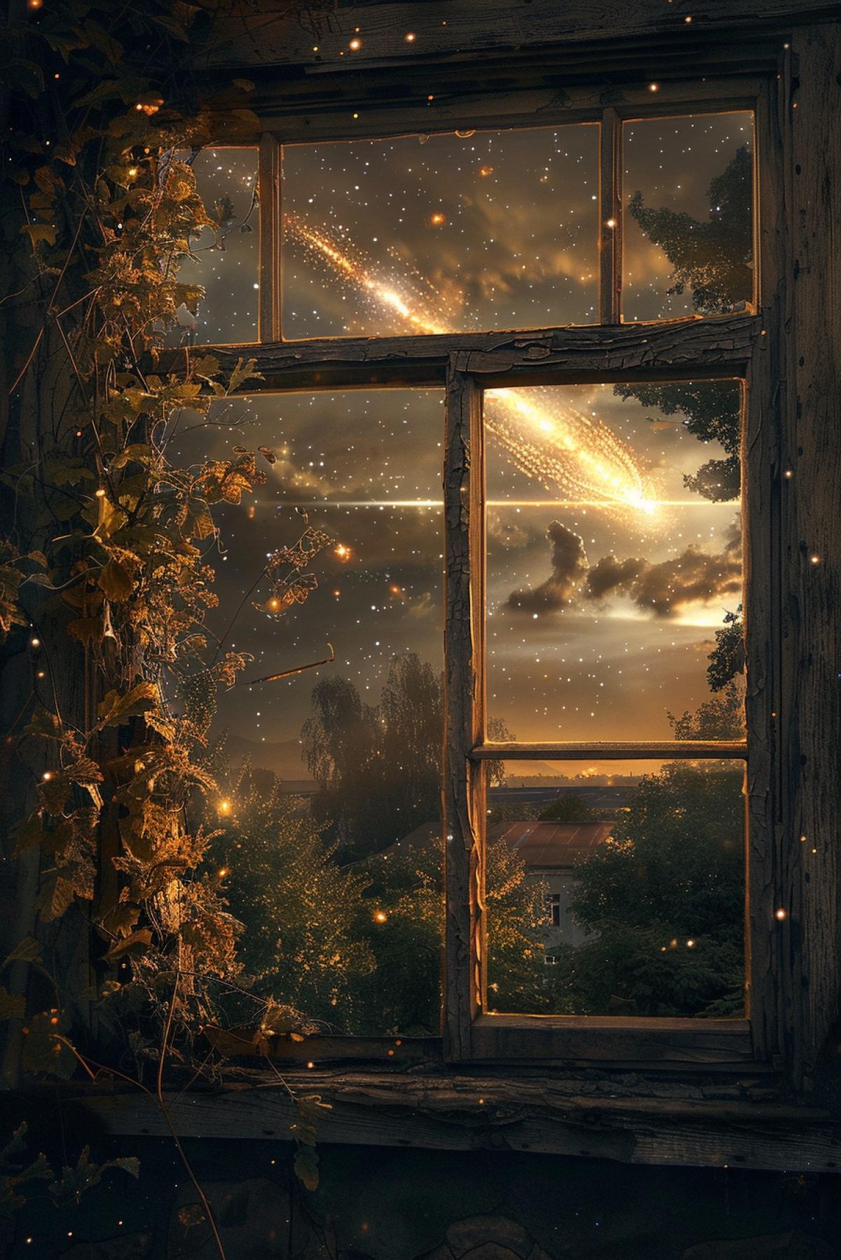 Outside the window there are meteorites, romance, classics,