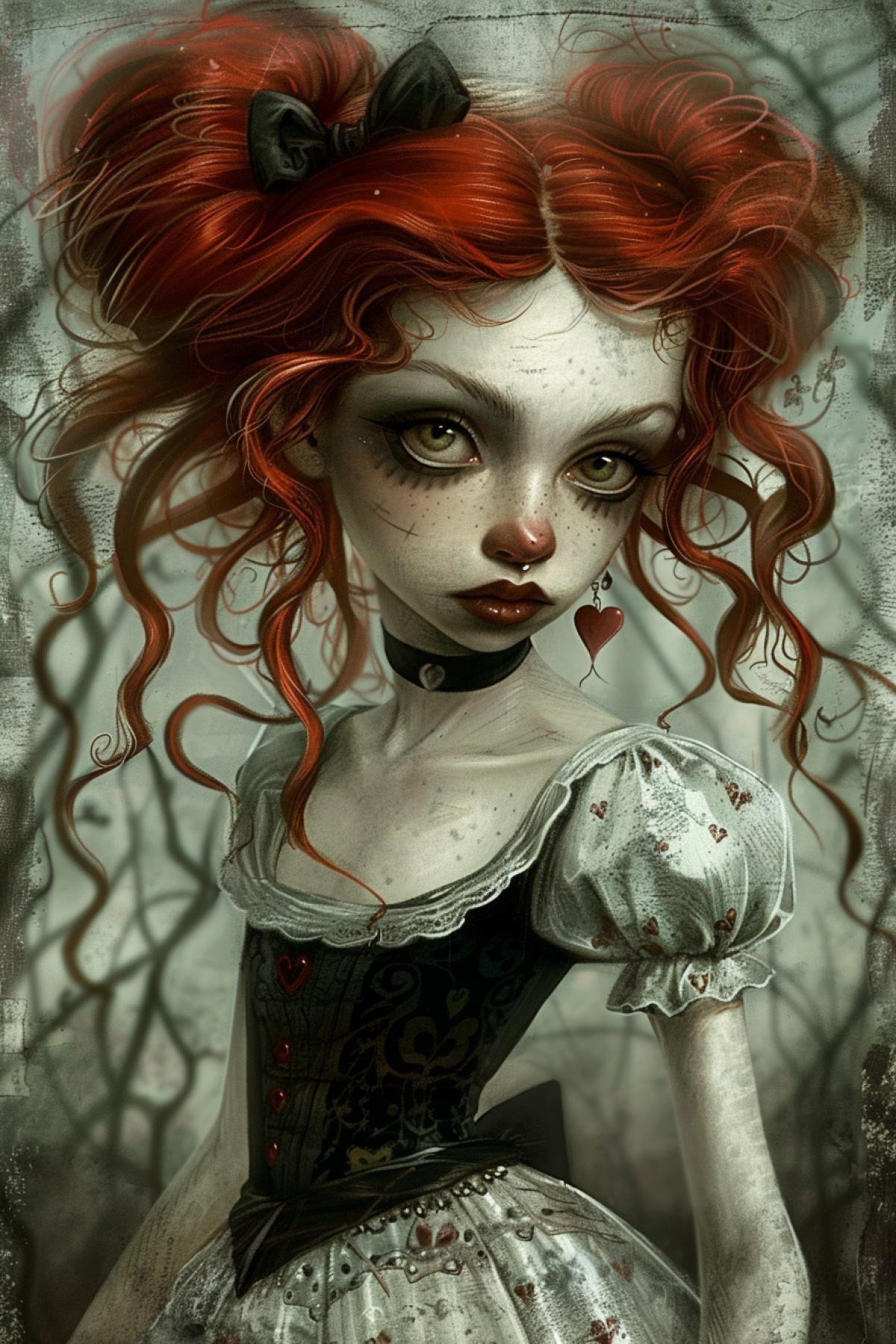 Alice in Wonderland, Lewis Carroll, Disney cartoon, punk style