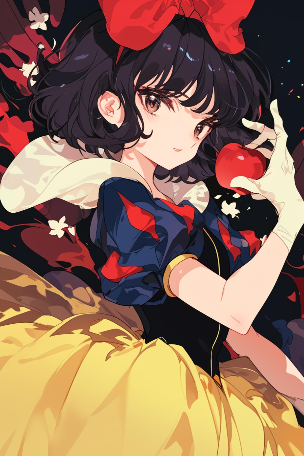 Disneys Snow White in 90s anime style.