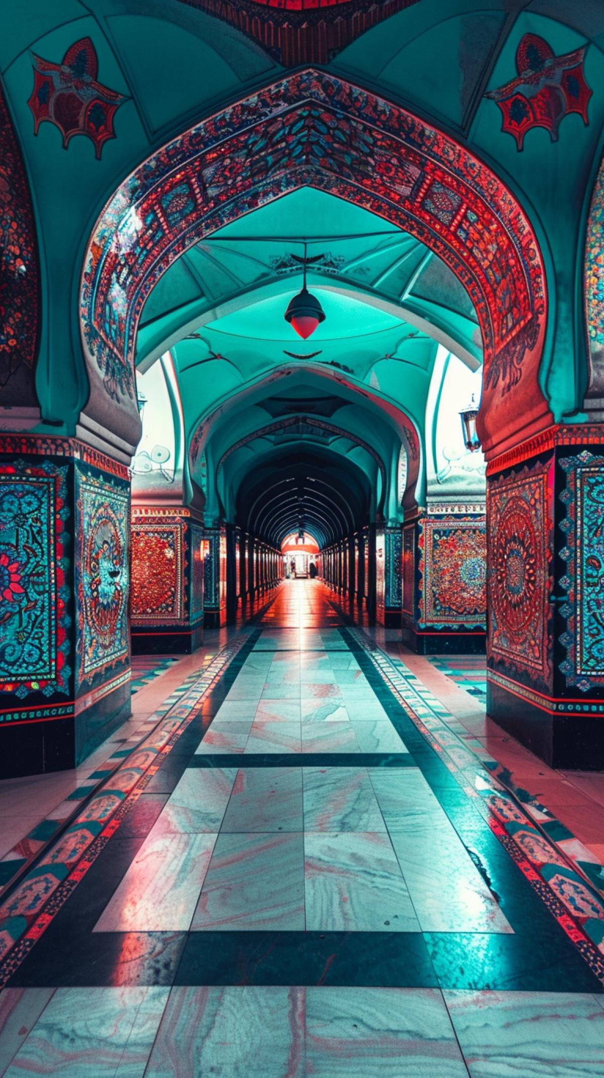 A metro station in the style of an ornate Indian temple, an incredibly beautiful photo.