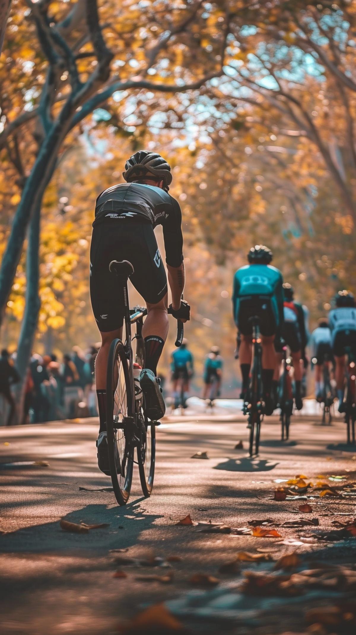Cyclist wind at competition