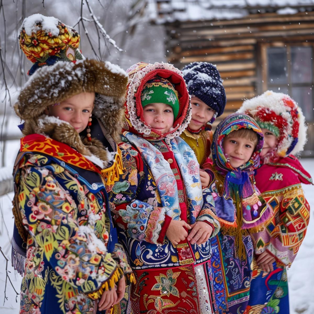 Farewell to winter in Rus in a Russian village, Maslenitsa