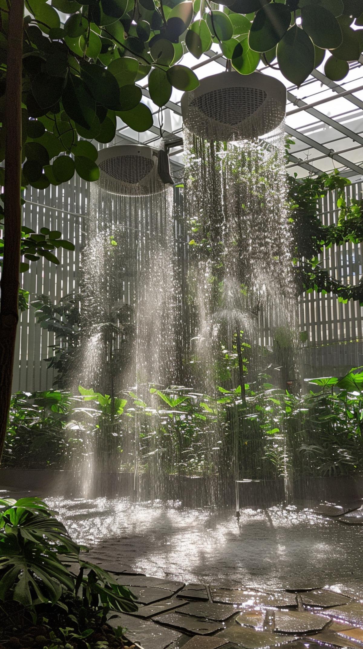 Fontana forest thickets in the style of a fountain at Ben Gurion Airport