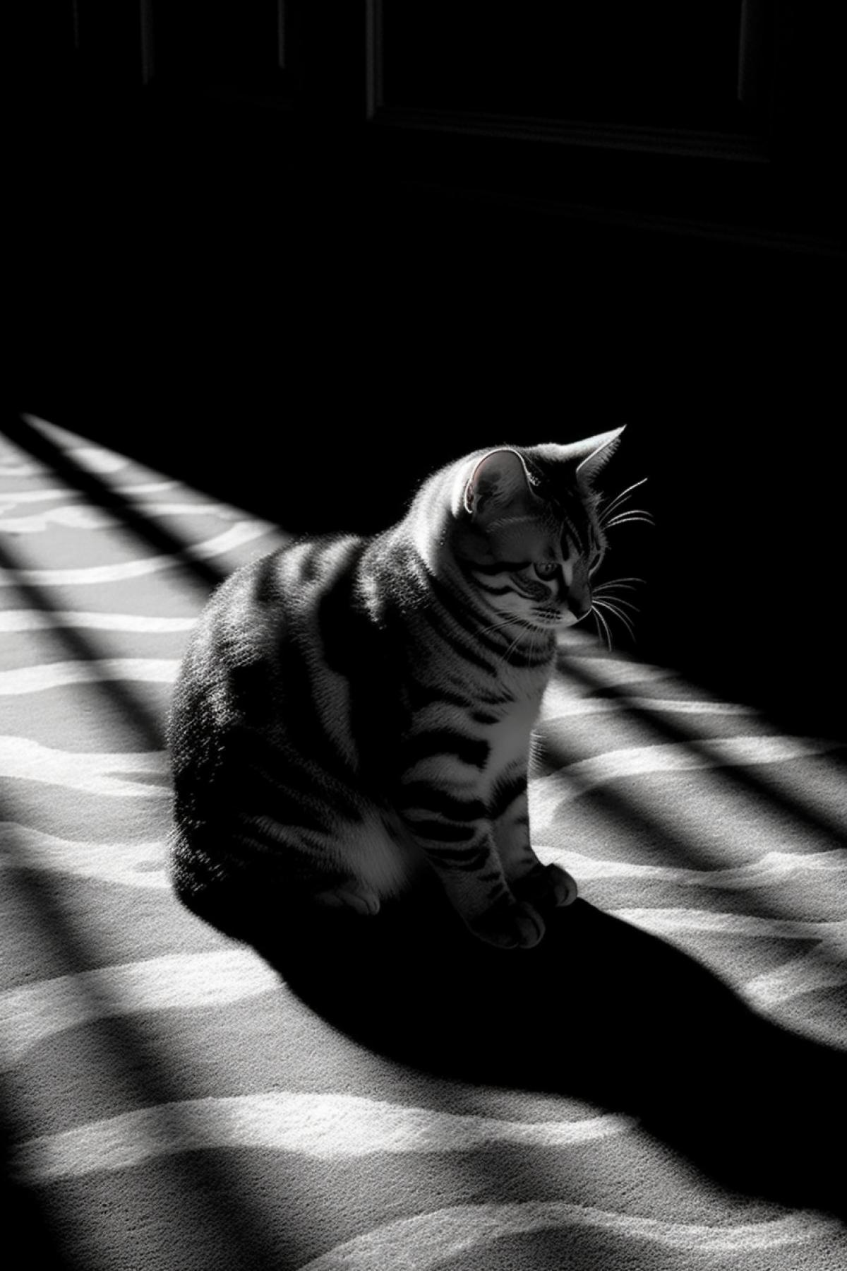 Play of shadows, stripes of light. 🐈‍⬛🐓