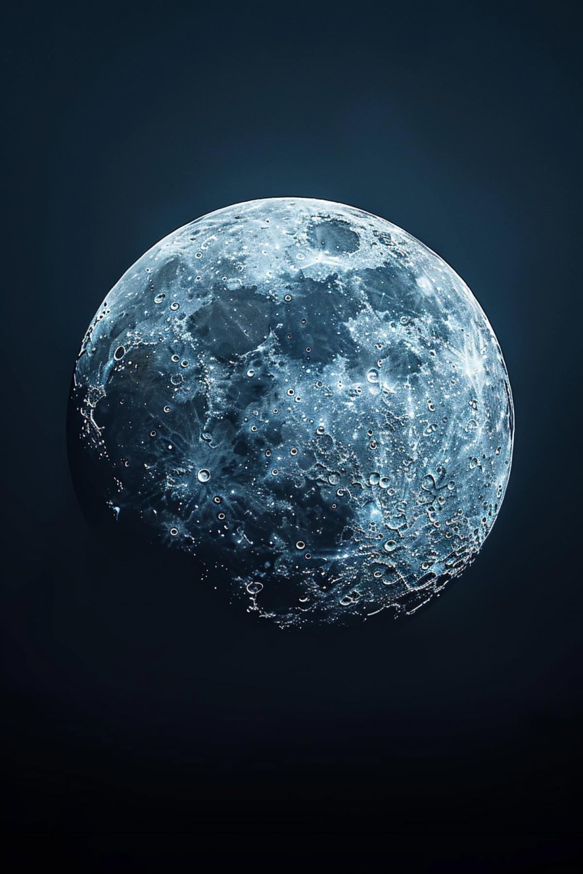 a moon with no light in the sky, in the style of matte photo, backlight, light silver and indigo, uhd image, rim light, unconventional use of space, high quality photo