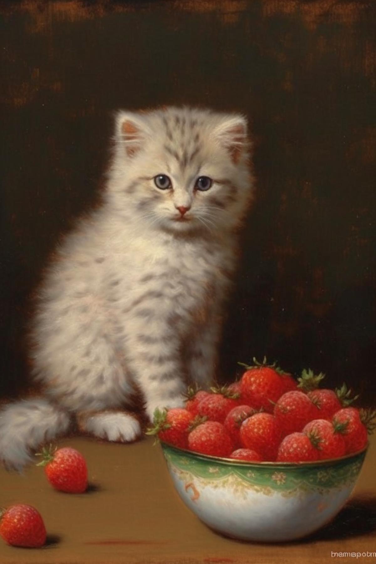 Little berry and cat