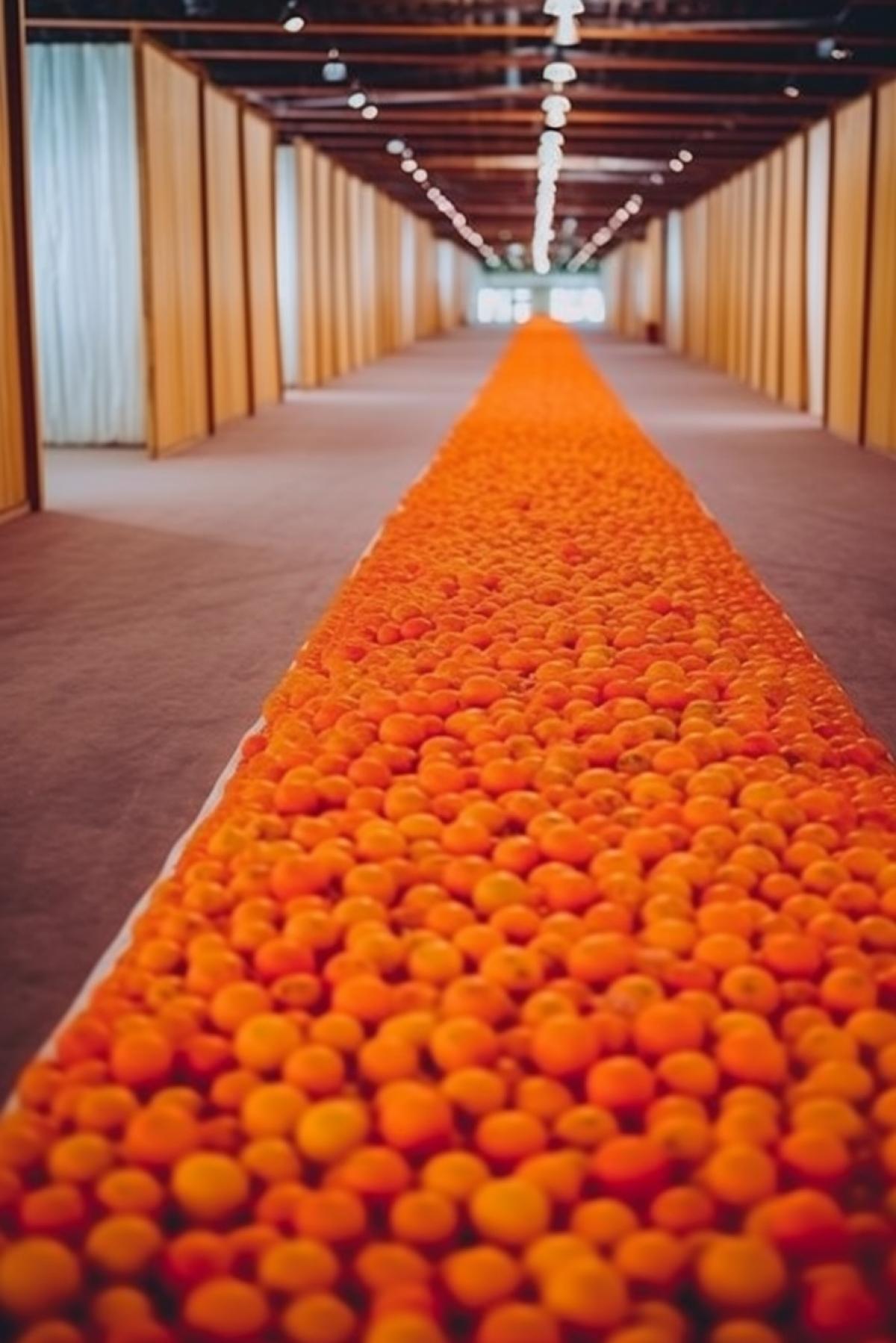 Orange wedding with oranges, lots of oranges, decoration!